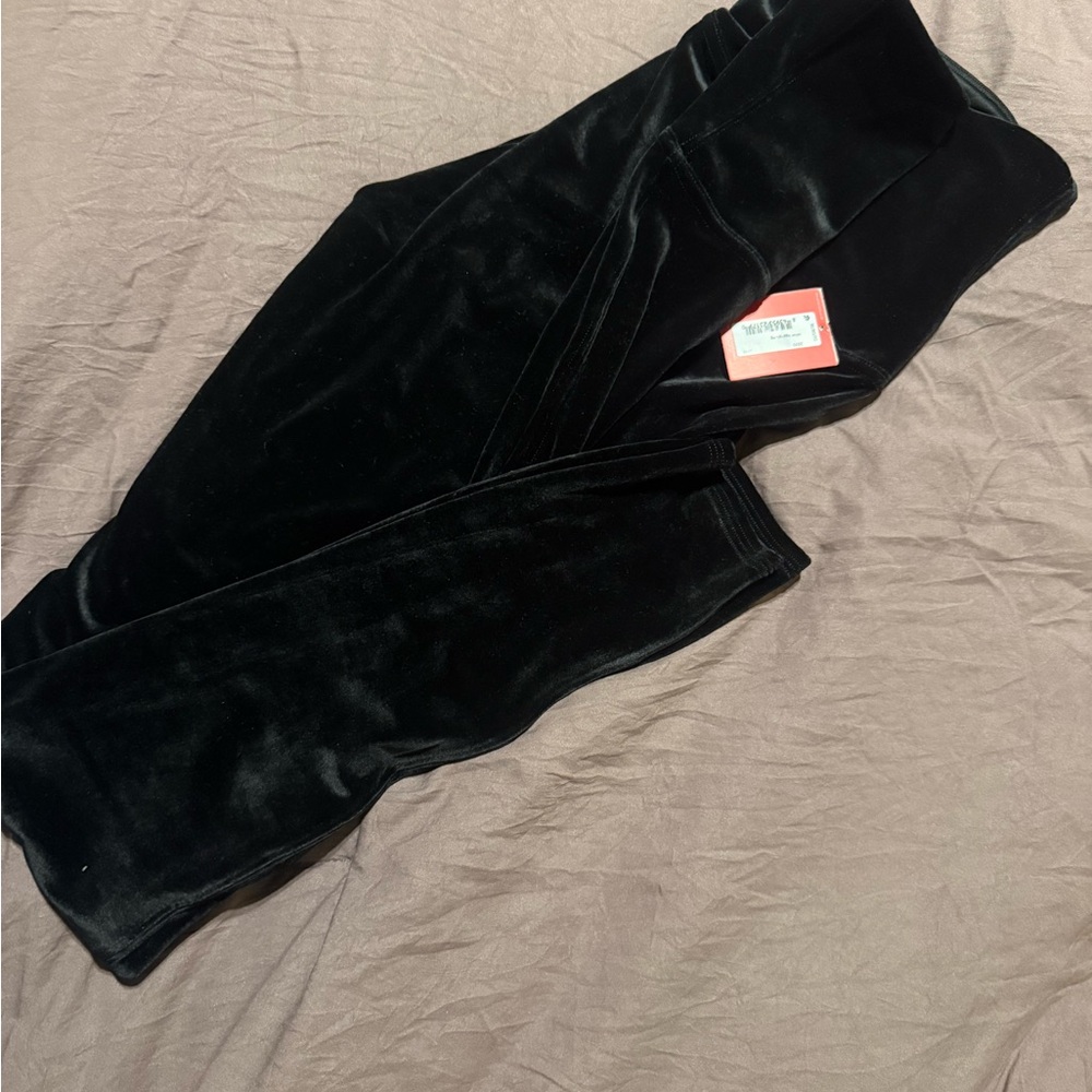 SPANX Black Velvet Leggings